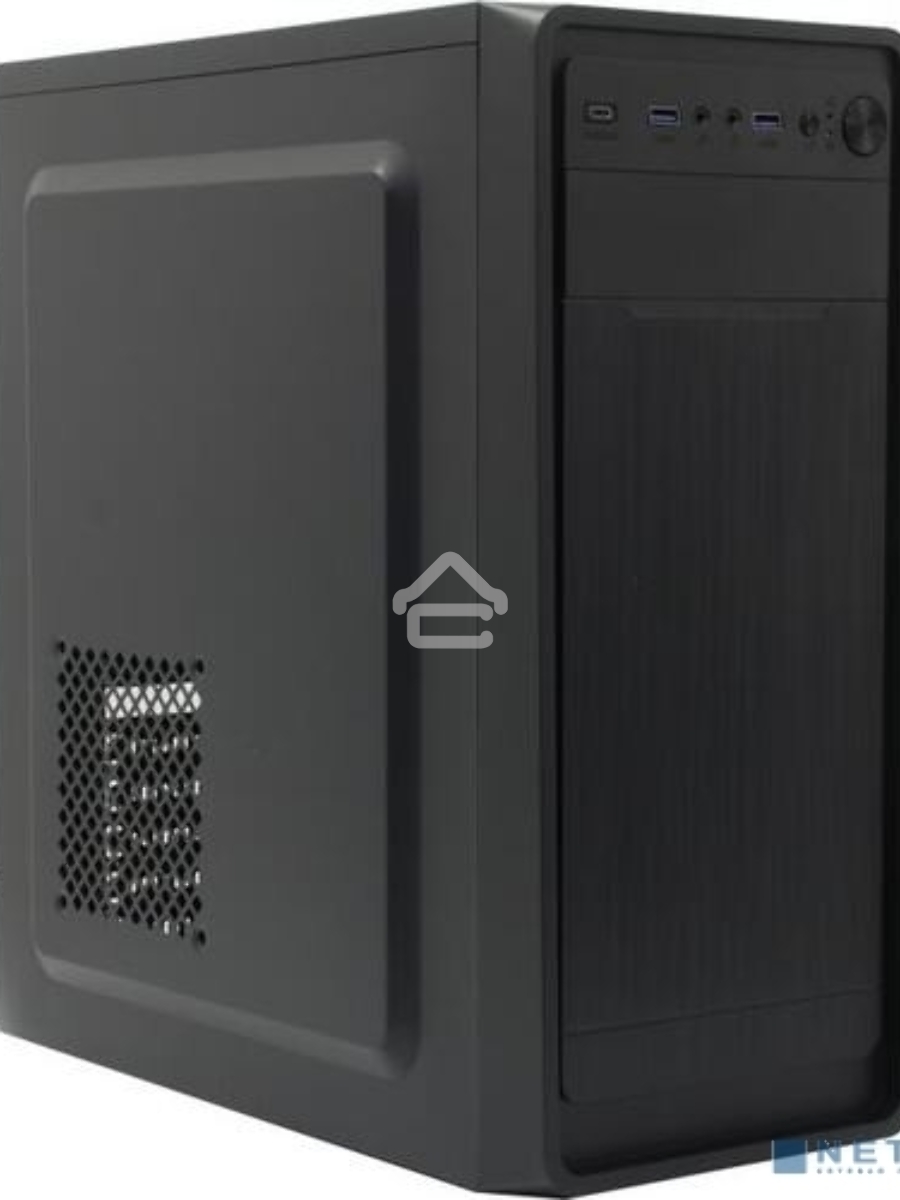 Компьютерный корпус Miditower ExeGate XP-332UC (ATX, без БП, 2*USB3.0+1*TypeC, аудио, черный)