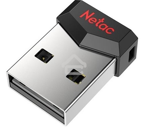 Флешка USB Netac UM81 (NT03UM81N-032G-20BK), 32Gb, USB 2.0, R/W 30/10, черный/красный