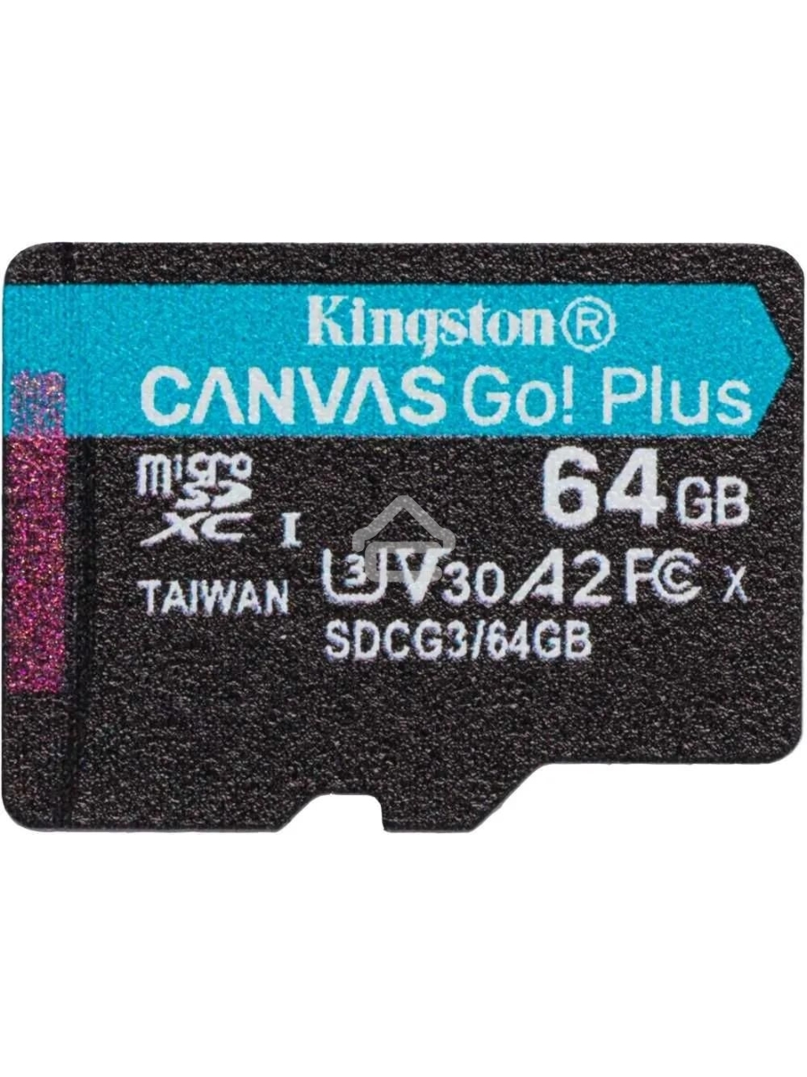 Флеш карта Kingston 64GB microSDXC Canvas Go Plus 170R A2 U3 V30 Card + ADP EAN: 740617301045