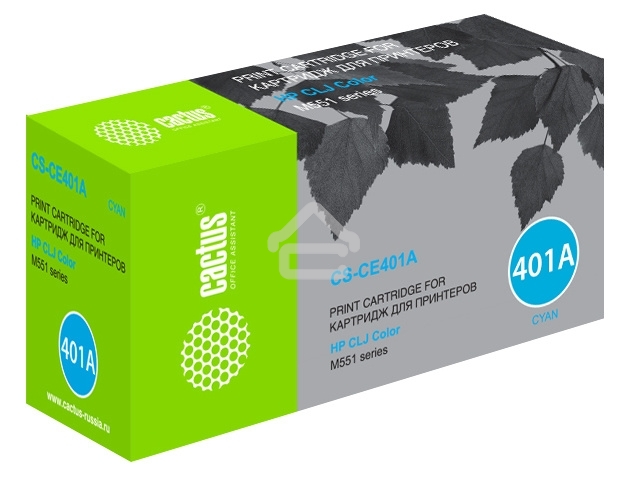 Картридж лазерный Cactus CS-CE401A голубой (6000 стр.) для HP CLJ Color M551 series