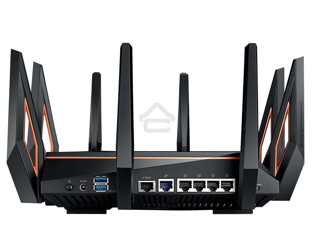 Маршрутизатор ASUS GT-AX11000 Tri-band WiFi 6(802.11ax) Gaming Router –World's first 10 Gigabit Wi-Fi router with a quad-core processor, 2.5G gaming port, DFS band, wtfast, Adaptive QoS, AiMesh for mesh wifi system