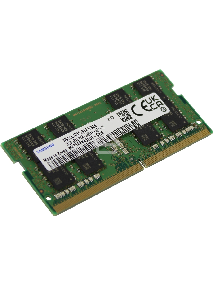 Оперативная память Samsung, DDR4, 16GB (1x16GB), 3200MHz, CL22, SO-DIMM, OEM