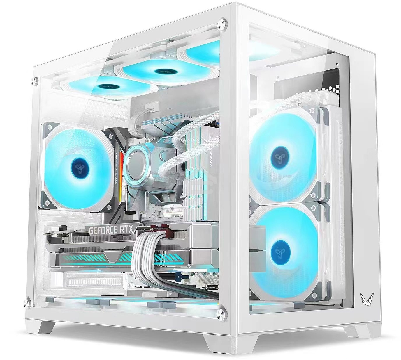 Компьютерный корпус AeroCool/Formula Crystal Z5 белый без БП mATX 11x120мм 2xUSB 2.0 1xUSB 3.0 audio bott PSU
