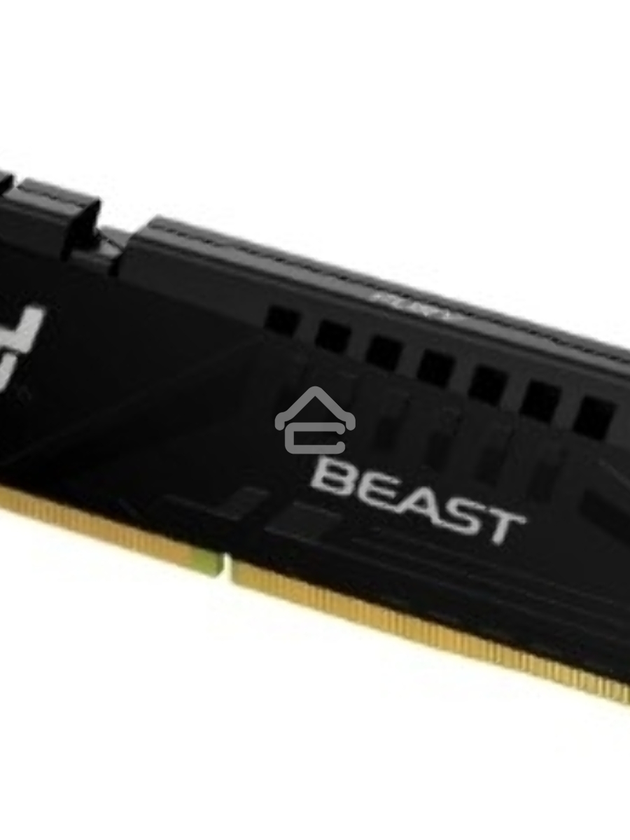 Оперативная память Kingston Fury Beast, DDR5, 8GB (1x8GB), 5600MHz, CL40, DIMM, с радиаторами, черный