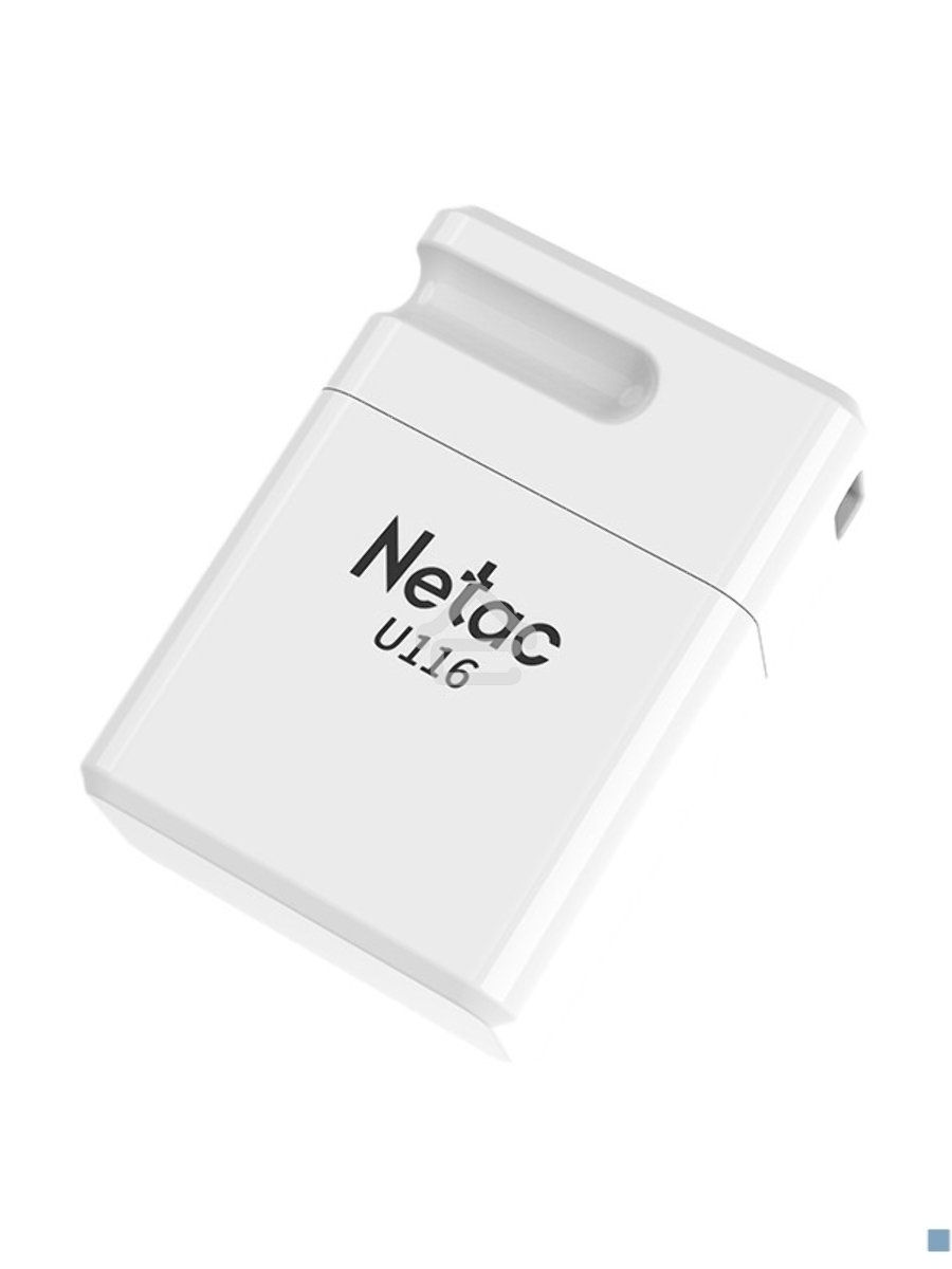Флеш диск Netac U116 32Gb <NT03U116N-032G-30WH>, USB3.0, миниатюрная пластиковая белая