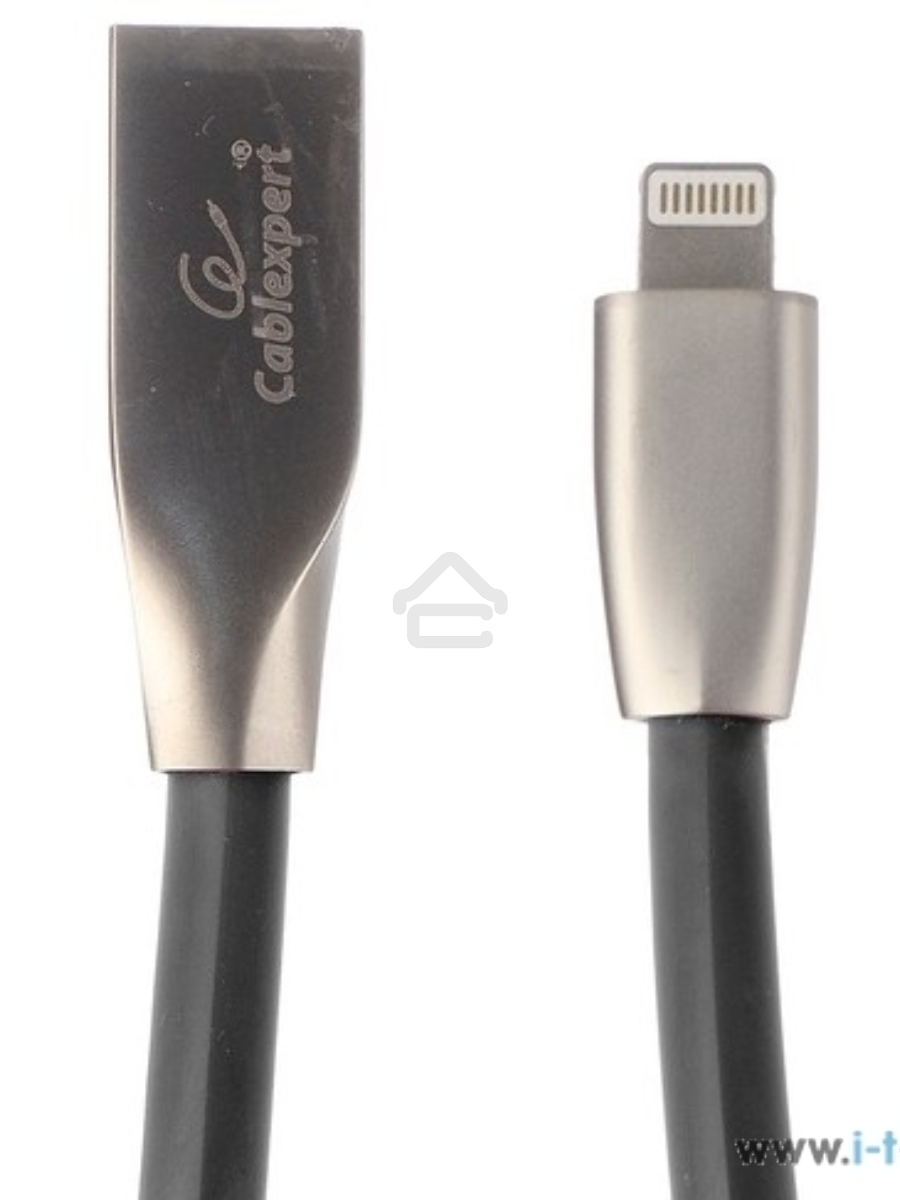 Кабель Cablexpert для Apple CC-G-APUSB01Bk-0.5M, AM/Lightning, серия Gold, длина 0.5м, черный, блистер