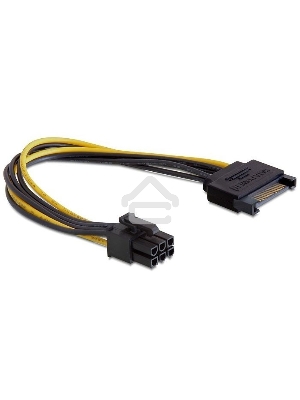 Разветвитель питания Cablexpert CC-PSU-SATA, SATA->PCI-Express 6pin, для подключения в/к PCI-Е (6pin) к б/п ATX