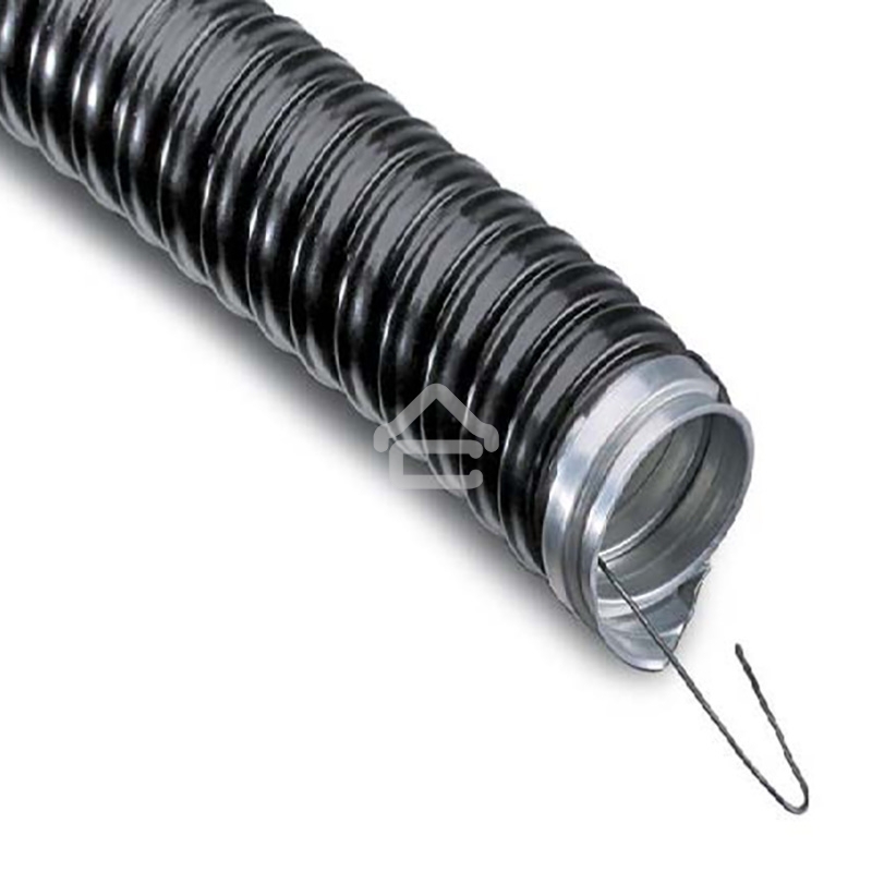 Металлорукав Rexant в ПВХ изоляции МРПИнг-38 (бухта 20 м/уп.) с зондом, черный