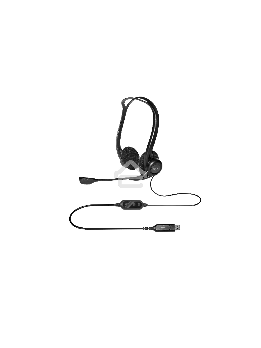 Наушники с микрофоном Logitech 960 черный 2.4м накладные оголовье (981-000100)