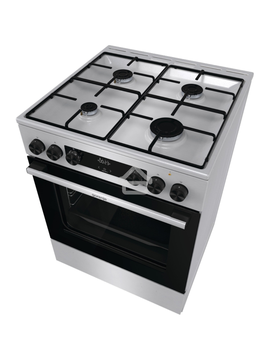Плита комбинированная Gorenje GKS6C70XJ серый, конфорок 4 газовых, духовка 71 л, 60 см x 85 см x 60 см