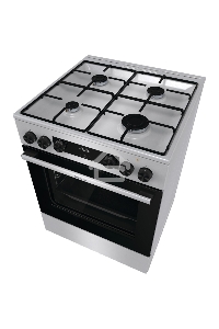 Комбинированная плита Gorenje GKS6C70XJ нержавеющая сталь (без крышки) реш.сталь