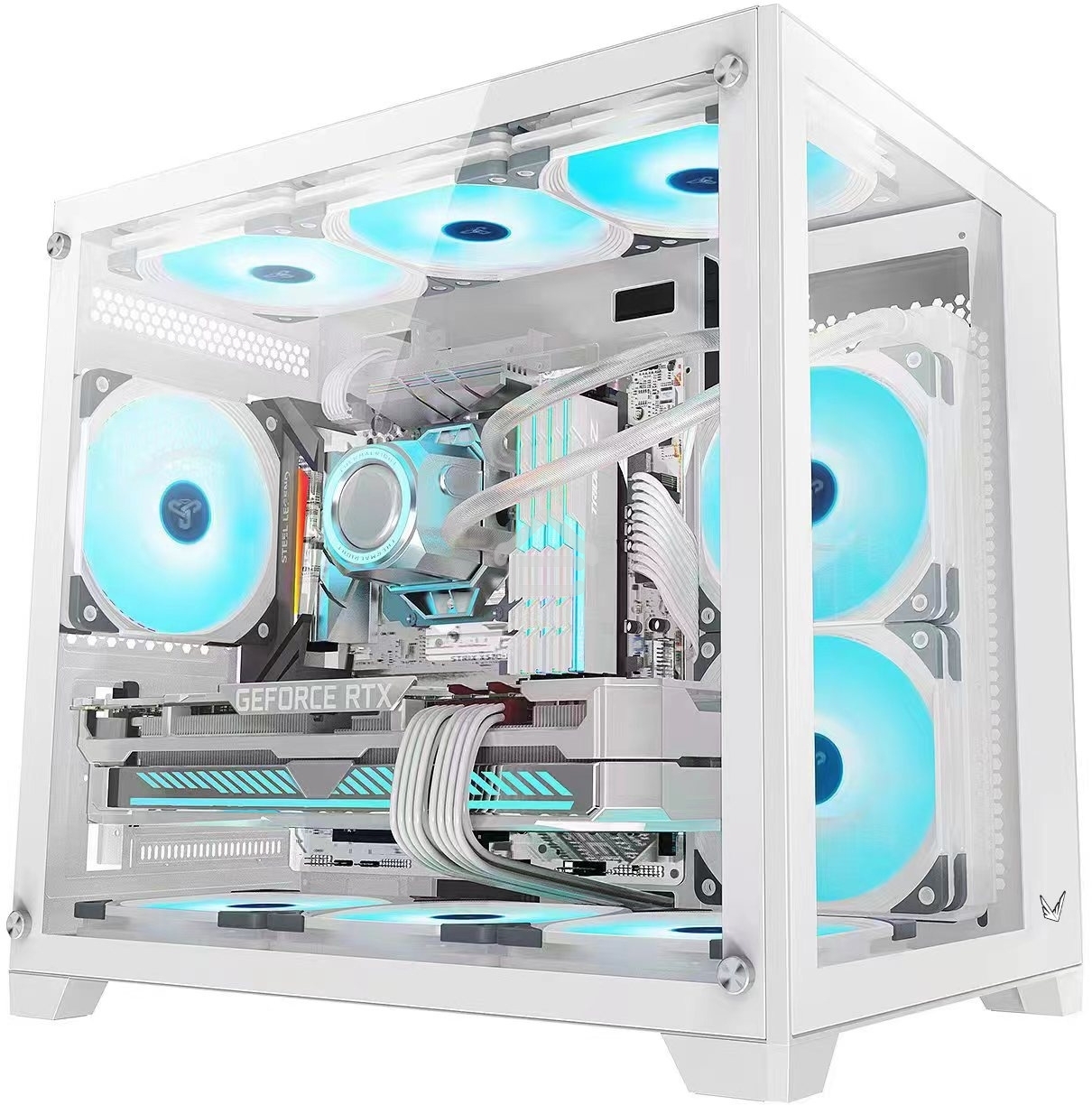 Компьютерный корпус AeroCool/Formula Crystal Z5 белый без БП mATX 11x120мм 2xUSB 2.0 1xUSB 3.0 audio bott PSU