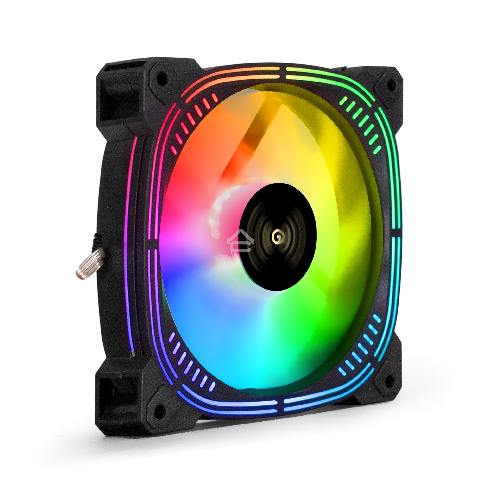 Вентилятор для корпуса ExeGate EX12025H6PSU-PWM.ARGb черный, 120 мм, 1200 об/мин, 33 дБ, 6 pin