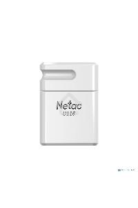 Флеш диск Netac U116 32Gb <NT03U116N-032G-30WH>, USB3.0, миниатюрная пластиковая белая