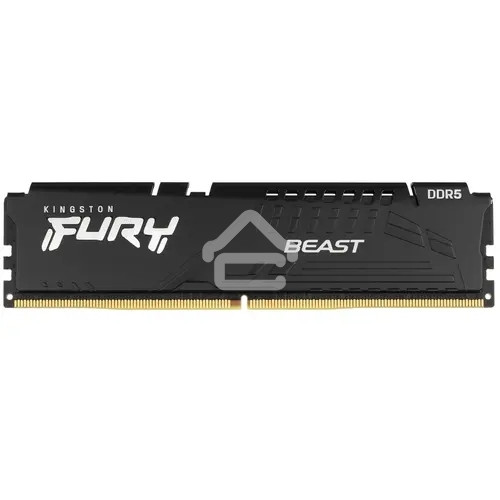Оперативная память Kingston Fury Beast Black, DDR5, 32GB (1x32 GB), 6000 MHz, CL36, DIMM, радиатор, черный