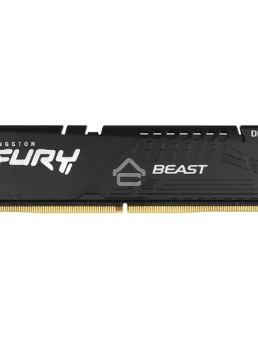 Оперативная память Kingston Fury Beast Black, DDR5, 32GB (1x32 GB), 6000 MHz, CL36, DIMM, радиатор, чёрный