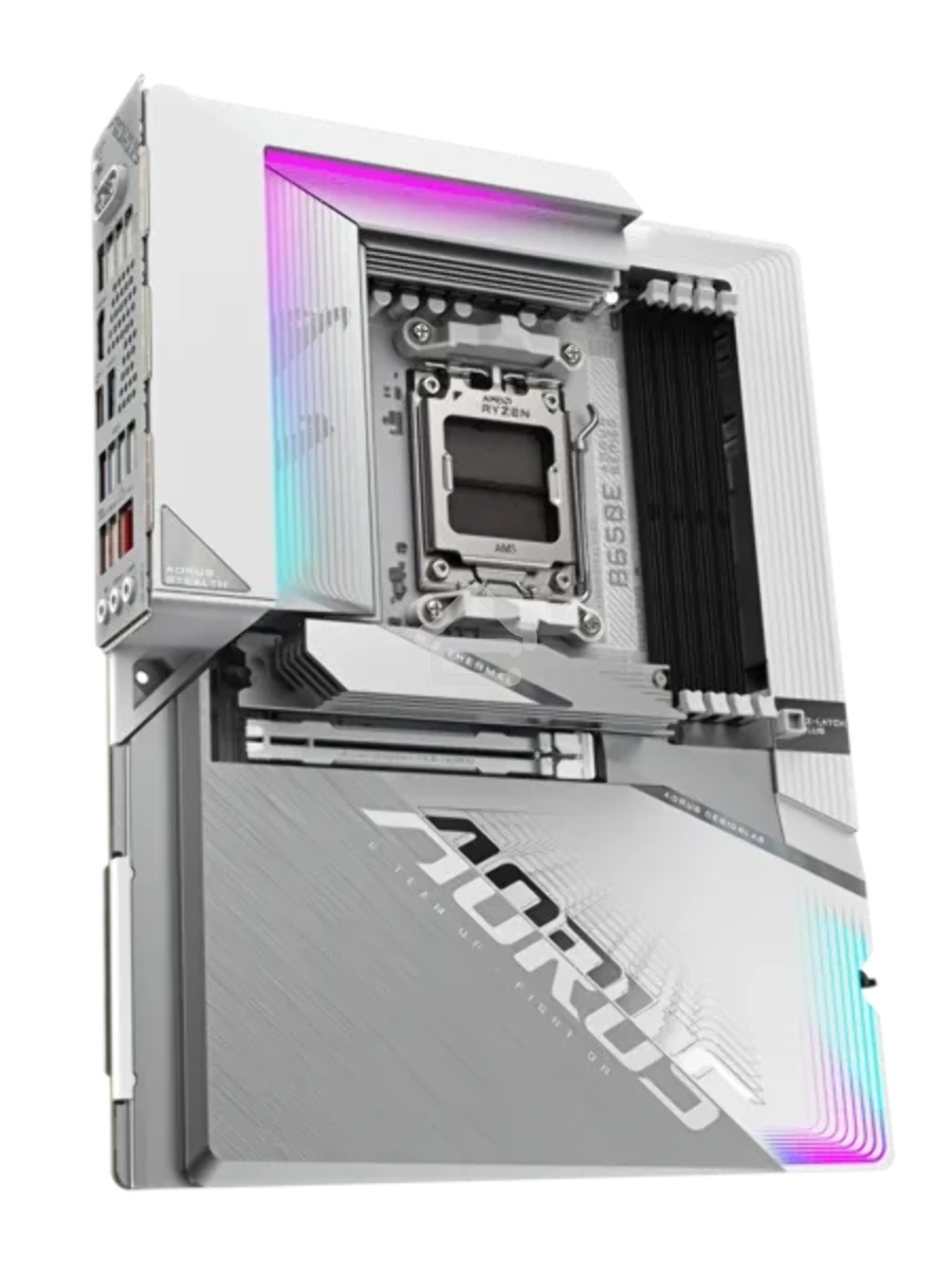 Материнская плата Gigabyte B650E AORUS STEALTH ICE, AM5, AMD B650E, 4xDDR5, 4xSATA, 3xM.2, 1xPCI-E 5.0 x16, 1xHDMI, 1xUSB 4 Type-C, 2xUSB-A 3.2 Gen 2, 5xUSB-A 3.2 Gen 1, 4xUSB-A 2.0, 1x 2.5Gb LAN, 3x3.5 мм, 7.1, ATX