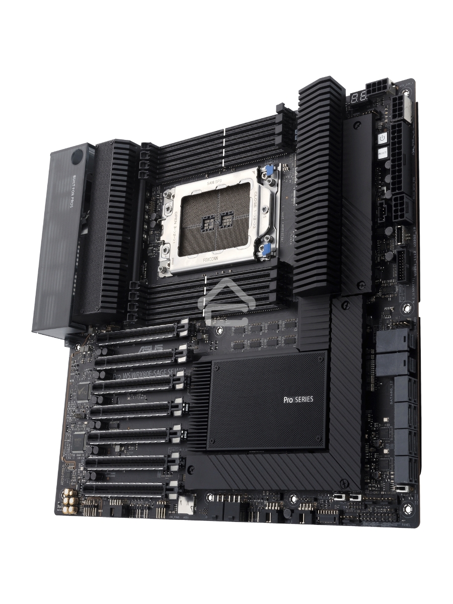 Материнская плата ASUS Pro WS WRX80E-SAGE SE WIFI, sWRX8, AMD WRX80, 8xDDR4, 8xSATA, 3xM.2, 7xPCI-E 4.0 x16, 2x 10Gb LAN, 8xUSB-A 3.2 Gen 2, 5x3.5 мм, 7.1, E-ATX