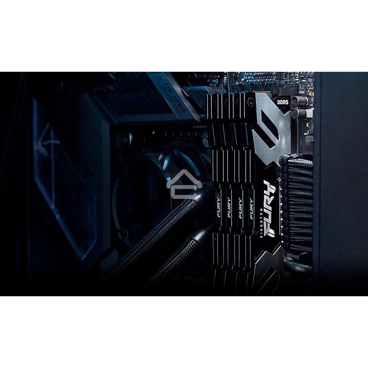 Оперативная память Kingston Fury Renegade, DDR5, 32Gb (1x32GB), 6400MHz, CL32, DIMM, радиатор, серебристый/черный