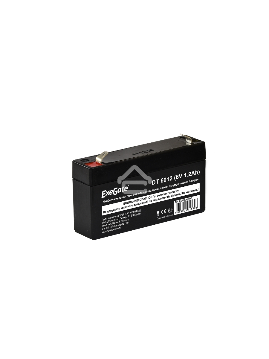 Батарея ExeGate DT 6012 (6V 1.2Ah), клеммы F1