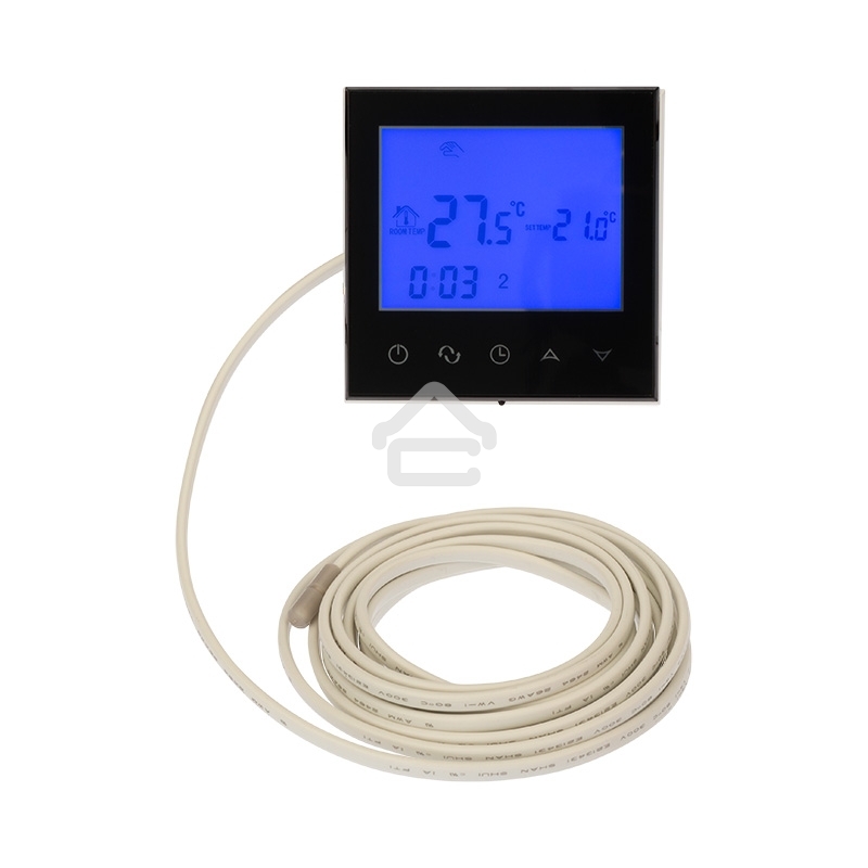 Терморегулятор с автоматическим программированием и сенсорными кнопками R100B черный Rexant