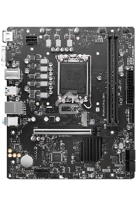 Материнская плата MSI PRO H610M-E DDR4, LGA 1700, Intel H610, 2xDDR4, 4xSATA, 1xM.2, 1xPCIe 4.0 x16, 1xPCIe 4.0 x1, 1xHDMI, 1xVGA, 1xRJ45 1Gb, 2xUSB-A 3.2 Gen 1, 4xUSB-A 2.0, 3x3.5мм, 7.1, mATX