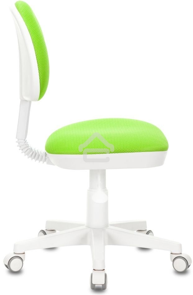 Кресло детское Бюрократ KD-3 салатовый TW-18 крестов. пластик белый