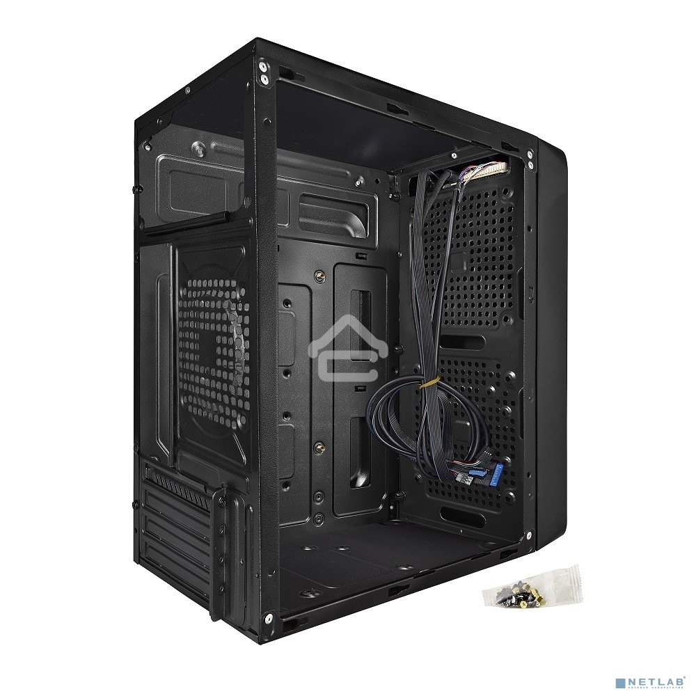 Компьютерный корпус Exegate BAA-108, черный, EX283122RUS Minitower, mATX, <без БП>, 2*USB, Audio