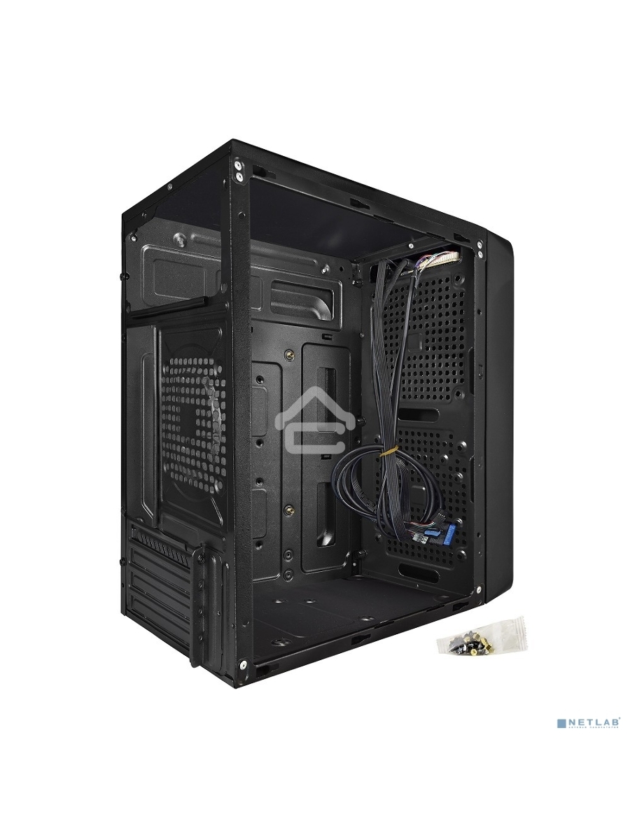 Компьютерный корпус Exegate BAA-108, черный, EX283122RUS Minitower, mATX, <без БП>, 2*USB, Audio