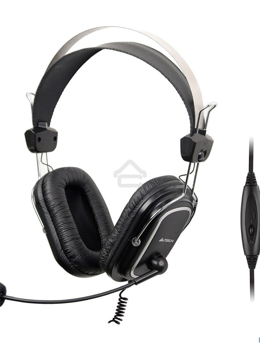 Наушники с микрофоном A4Tech HU-50 черный 2м накладные USB оголовье