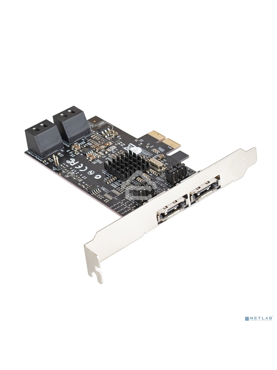Контроллер ExeGate EXE-504 PCI-E 2.0, SATA3 RAID, 4 int+2 ext (OEM)