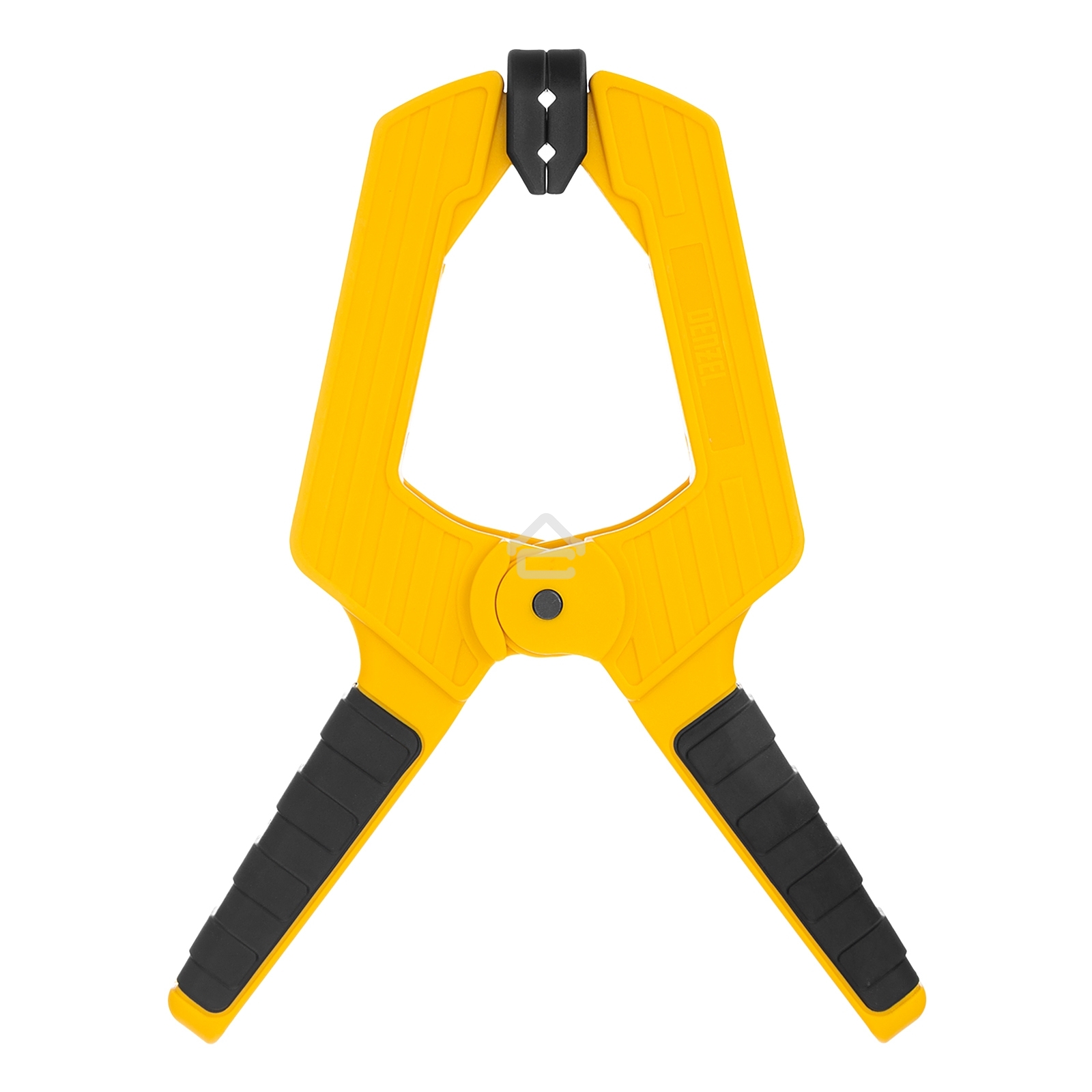 Струбцина клещеобразная Denzel усиленная 100 х 80 мм, двухкомпонентные рукоятки