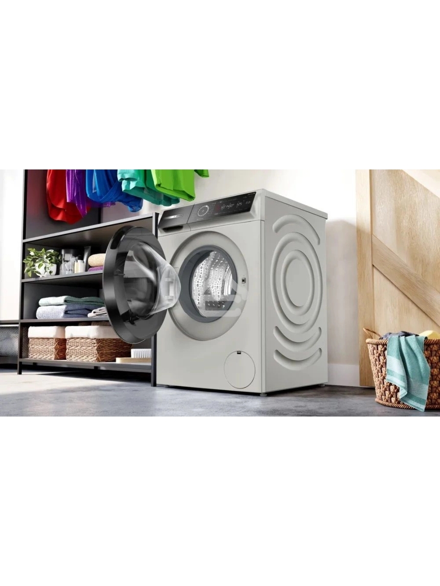Стиральная машина Bosch Serie 8 WGB2440XME серебро, загрузка фронтальная 9 кг, 1400 об/мин., класс: А+++