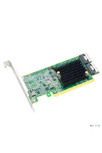 Адаптер для SSD PCIe x16 to Two SlimSAS SFF-8654 8i Retimer Adapter