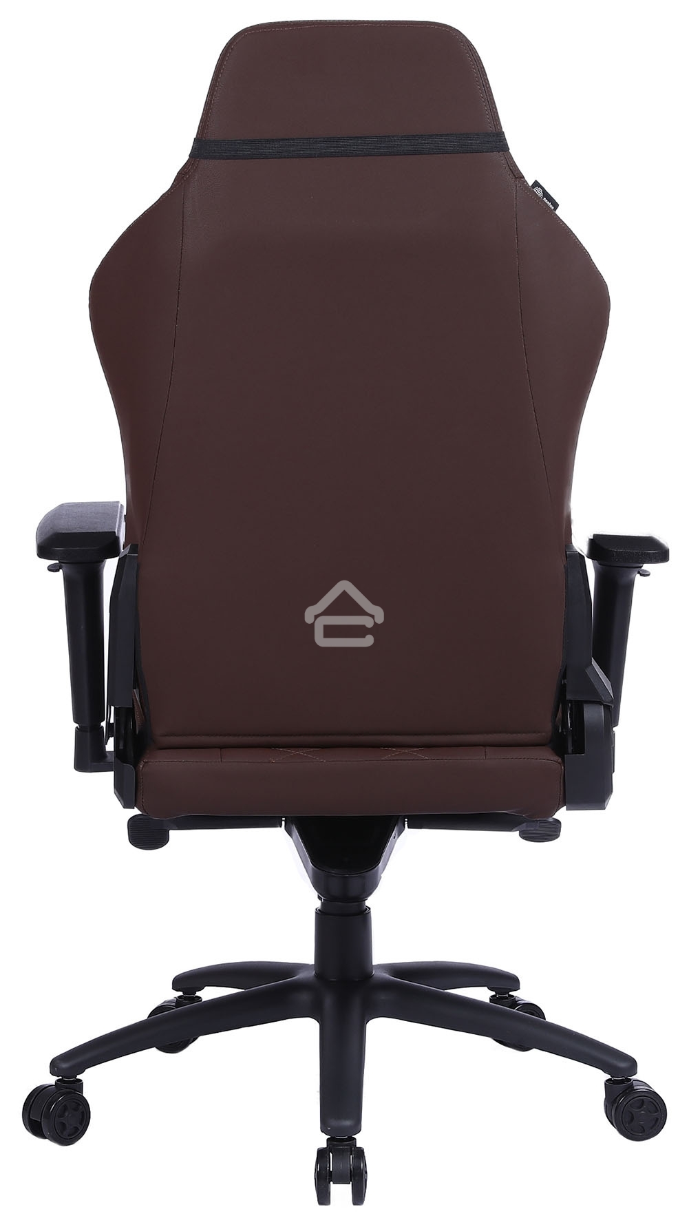 Кресло игровое Cactus CS-CHR-0112BR коричневый, сиденье коричневый, эко.кожа, с подголов. крестовина металл, пластик черный