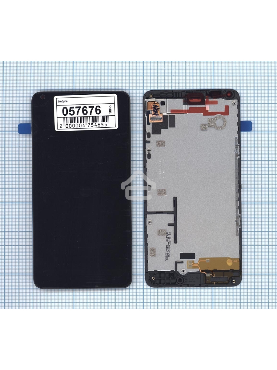 Дисплей для Microsoft Lumia 640 черный с рамкой