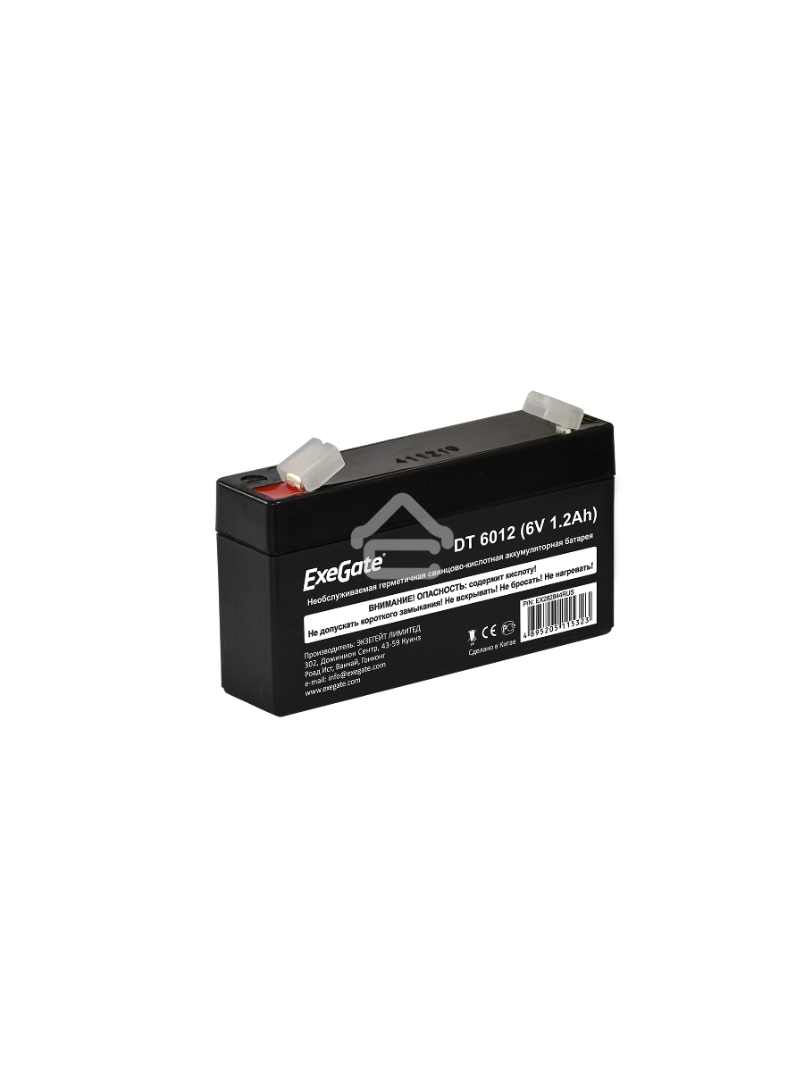 Батарея ExeGate DT 6012 (6V 1.2Ah), клеммы F1