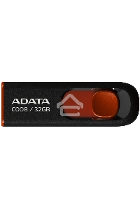 Флеш диск ADATA Flash Drive 32Gb С008 AC008-32G-RKD {USB2.0, Black-Red}