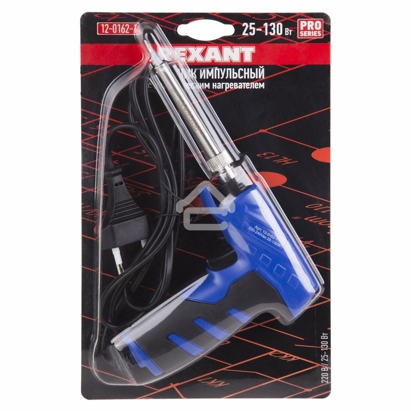Паяльник-пистолет импульсный Rexant, керам. нагреватель, 25 Вт/130 Вт, 230 В, серия 