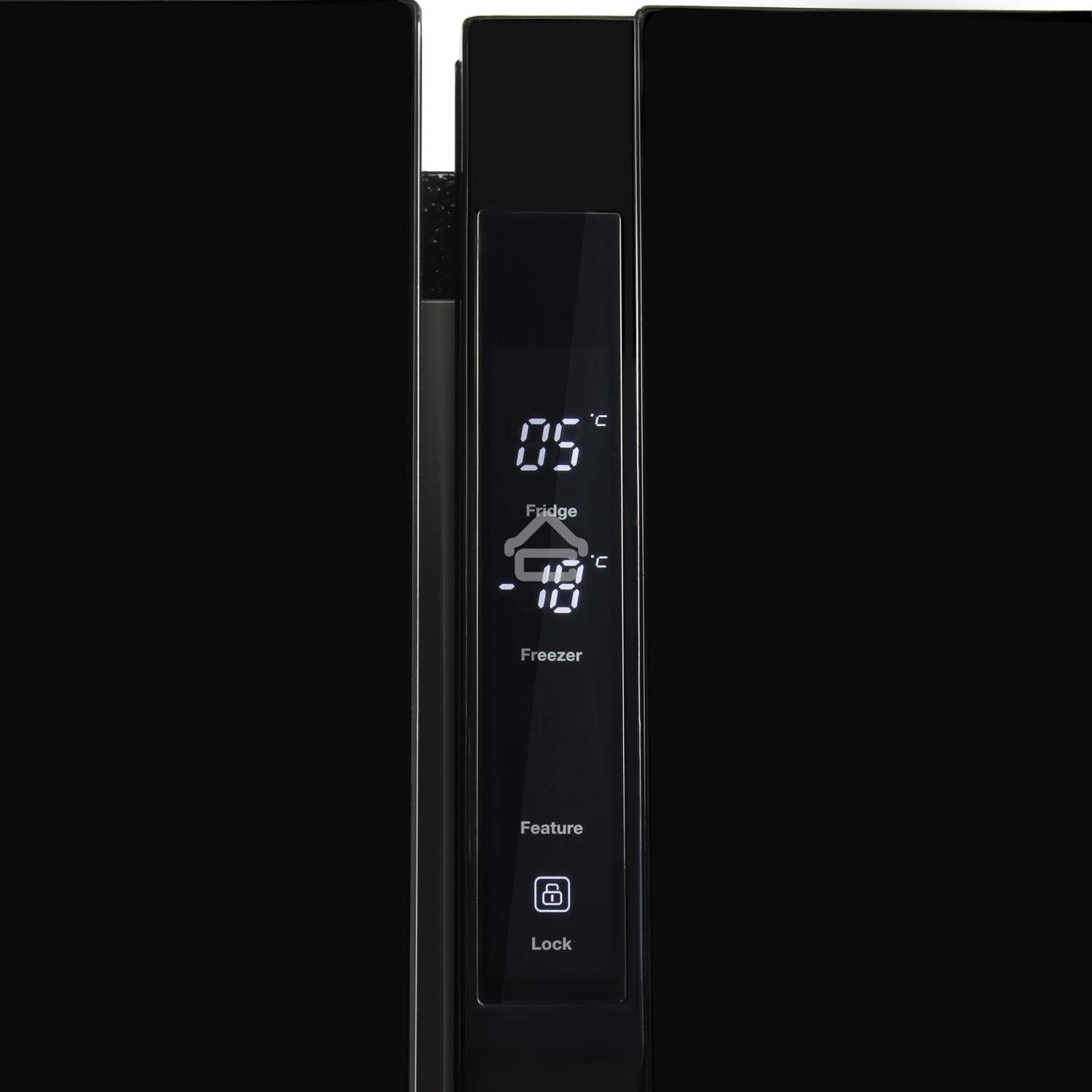 Холодильник Hyundai CS5003F черное стекло двухкамерный Side by Side 331/165л морозилка сбоку