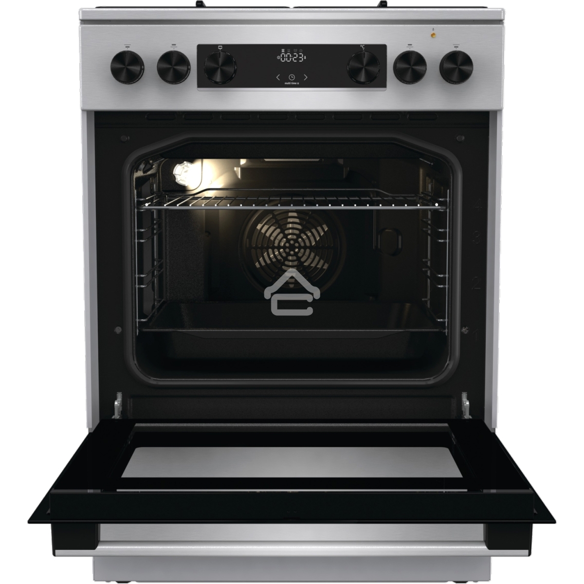 Плита комбинированная Gorenje GKS6C70XJ серый, конфорок 4 газовых, духовка 71 л, 60 см x 85 см x 60 см