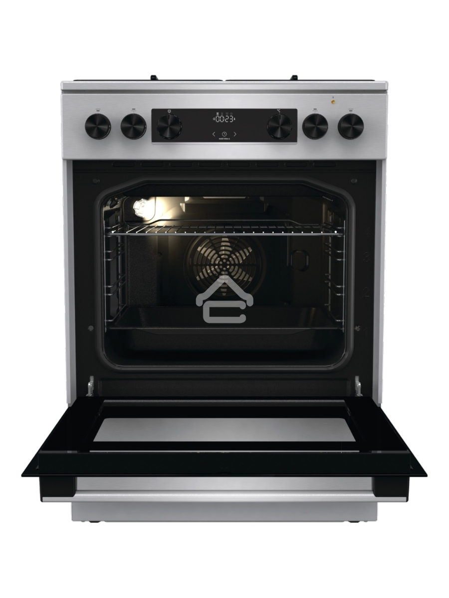 Плита комбинированная Gorenje GKS6C70XJ серый, конфорок 4 газовых, духовка 71 л, 60 см x 85 см x 60 см