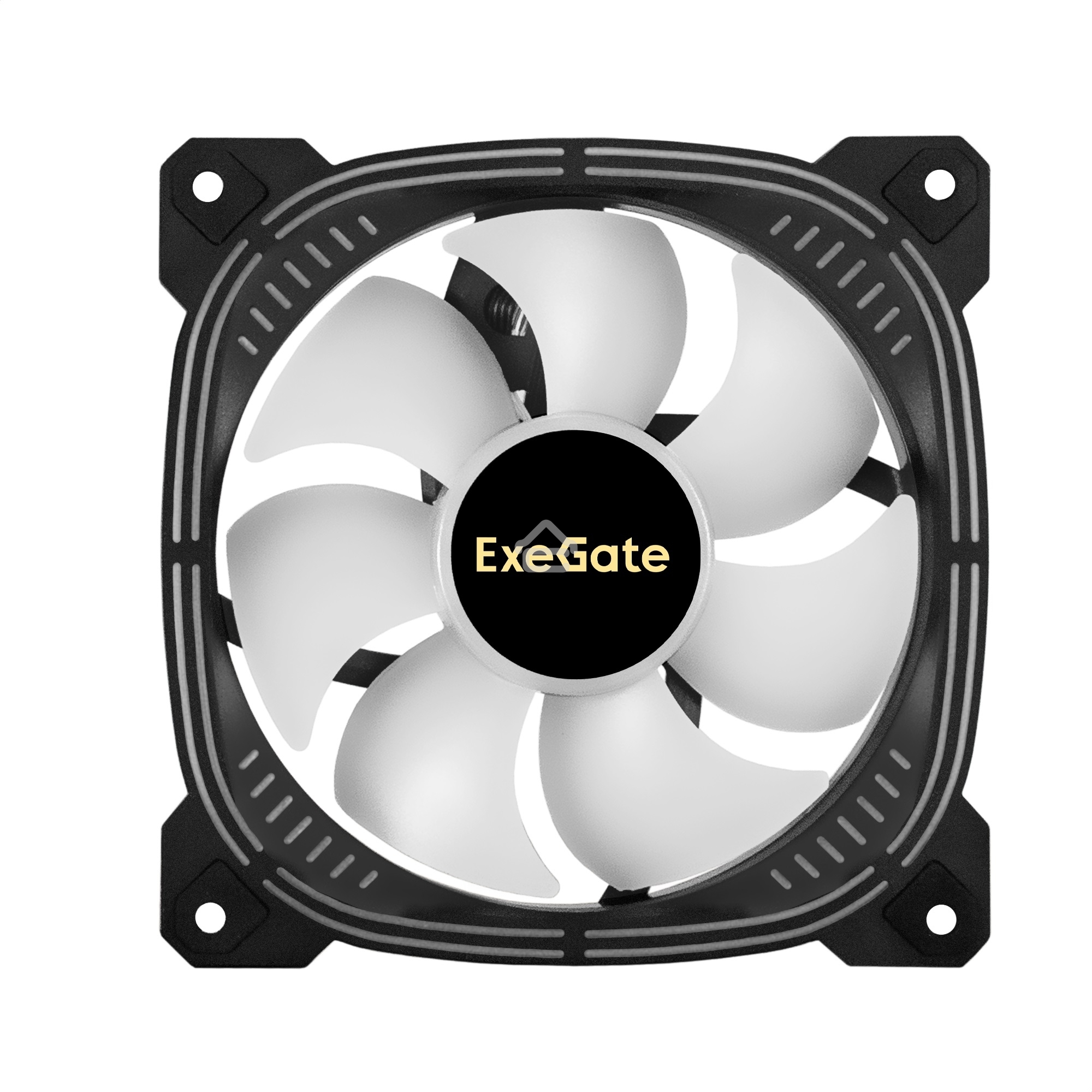 Вентилятор для корпуса ExeGate EX12025H6PSU-PWM.ARGb черный, 120 мм, 1200 об/мин, 33 дБ, 6 pin