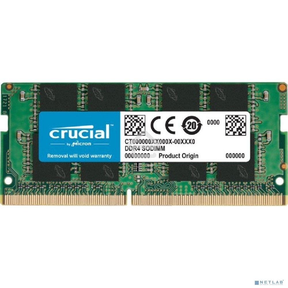 Оперативная память Crucial, DDR4, 8GB (1x8GB), 3200MHz, CL22 SO-DIMM