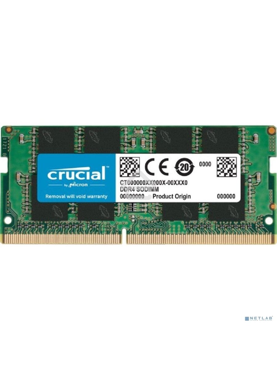 Оперативная память Crucial, DDR4, 8GB (1x8GB), 3200MHz, CL22 SO-DIMM