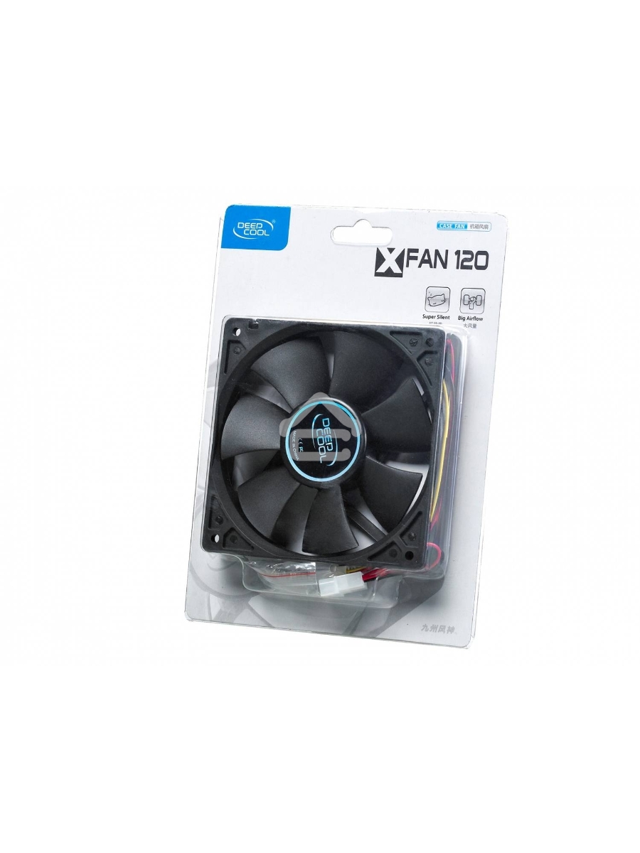 Вентилятор для корпуса DEEPCOOL XFAN 120 черный, 120 мм, 1300 об/мин, 23.7 дБ, 3 pin