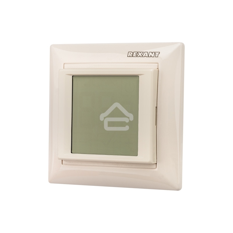 Терморегулятор сенсорный программируемый Rexant RX-421H, бежевый, совместим с Legrand серии Valena