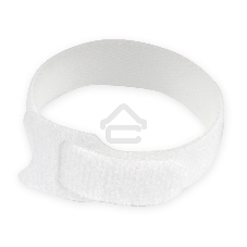 Хомуты-липучки на основе ленты Velcro VT-145x11WT 145 x 11 мм, белые (12 шт.)