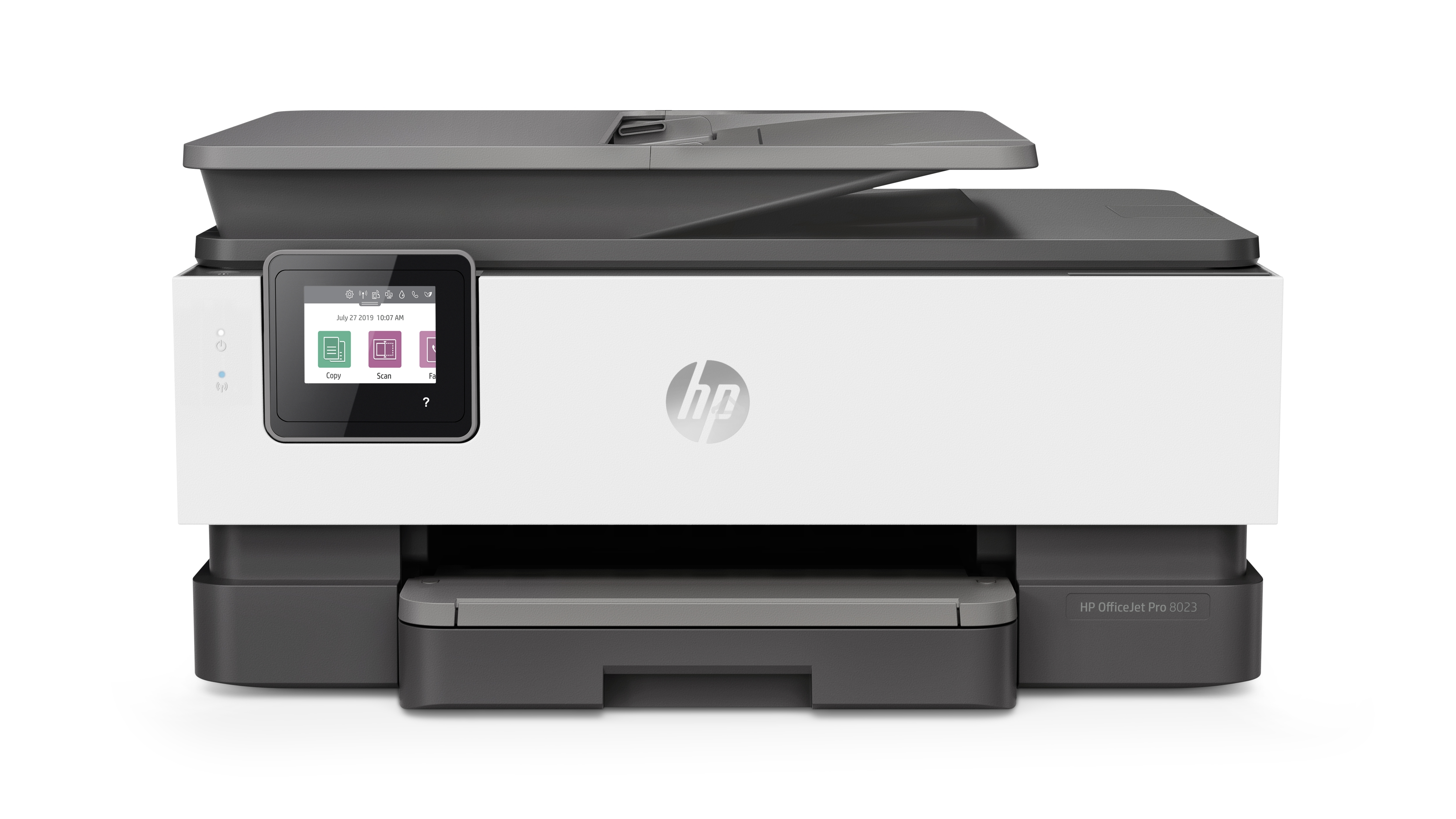 МФУ струйное HP OfficeJet 8023 (1KR64B), A4, цвтной, печ. до 20 стр/мин. (ч/б), до 10 стр/мин. (цвет), скан. до 8 стр/мин. (ч/б) 3.5 стр/мин. (цвет), 1200 x 1200 dpi, USB, RJ-45, Wi-Fi, Air Print