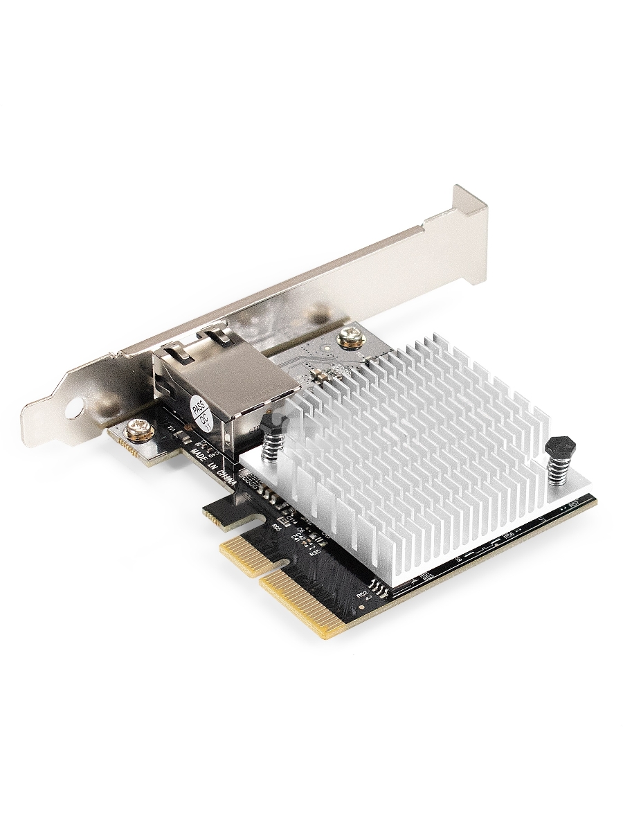 Сетевой адаптер ExeGate EXE-107S (PCI-E x4 v3.0, 1xRJ45, UTP 100Mbps/1000Mbps/2.5Gbps/10Gbps Marvell AQC107S)